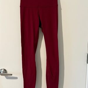 lululemon athletica burgandy Leggings